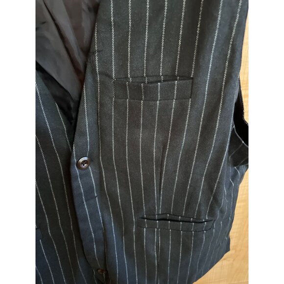 Mens Costume L Pinstripe Vest With Bow Tie Necktie Pocket Watch & Accessories - Picture 3 of 7